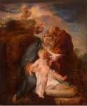 Watteau Antoine Holy Family Rest on the Flight into Egypt  - Hermitage